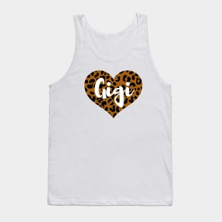 Cute Leopard Print Gigi Heart Tank Top